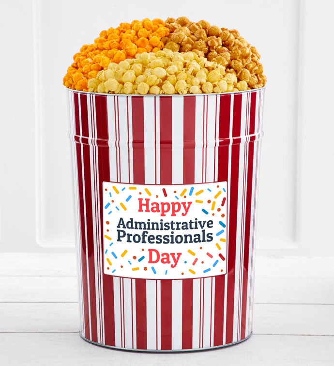 Tins With Pop® 4 Gallon Happy Administrative Professionals Day Confetti